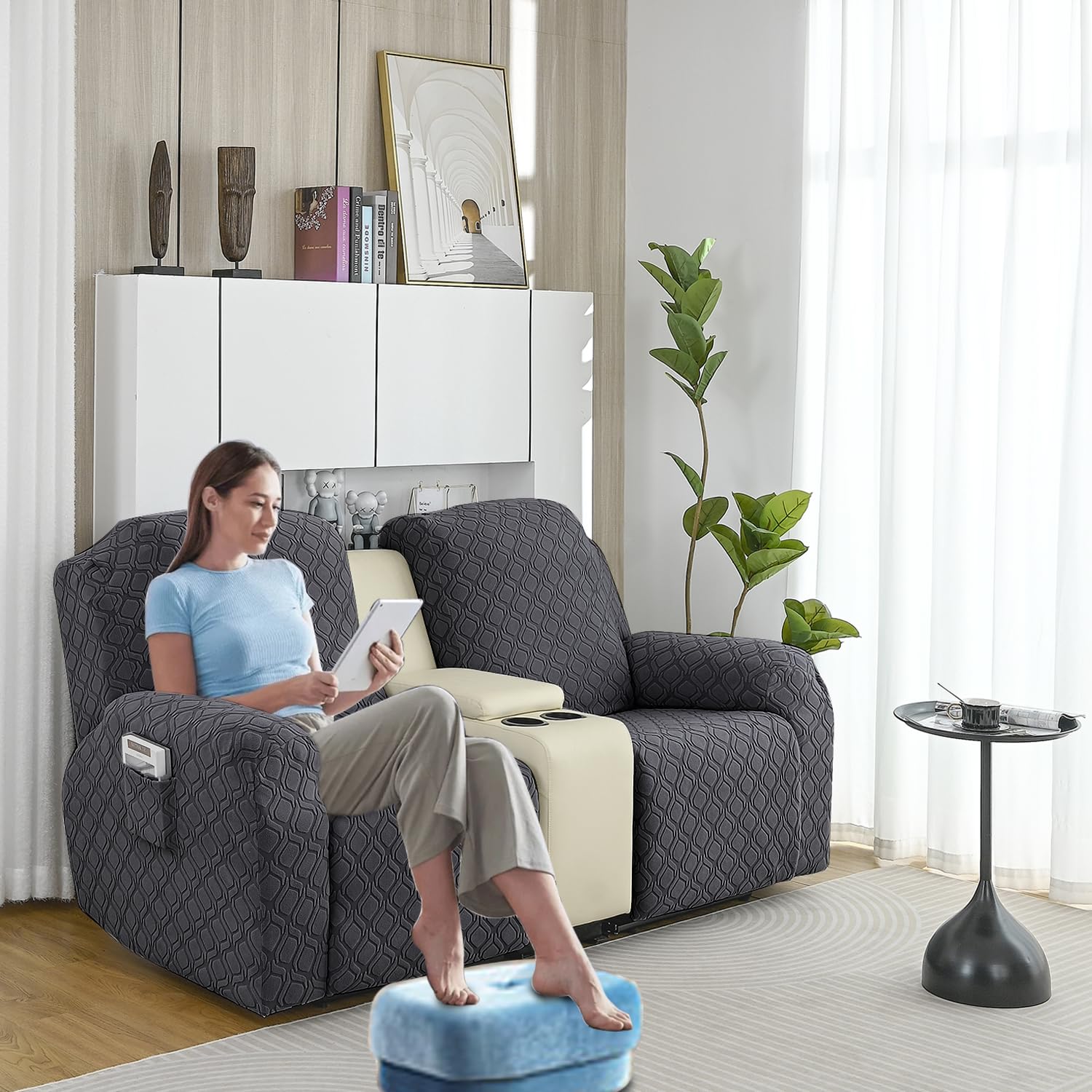 OKUYUK Recliner Chair Cover - Image 4