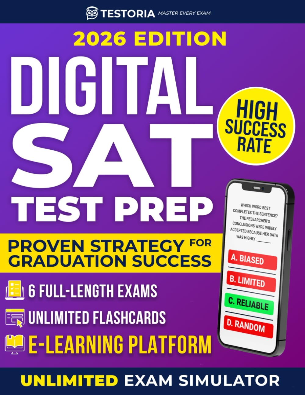 DIGITAL SAT Prep Blueprint: Includes 6 Full-Length Tests, Unlimited Adaptive Practice, and a Digital SAT E-Learning Platform Fully Aligned with the Latest Test Format