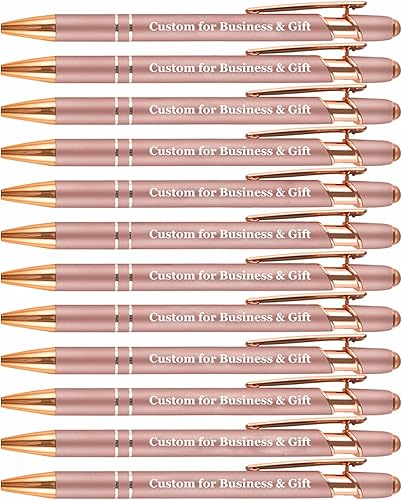 Miniatura 19 de Hasta 480 unidades de bolígrafos personalizados a granel, bolígrafos metálicos personalizados con nombre impreso con tinta negra, bolígrafos