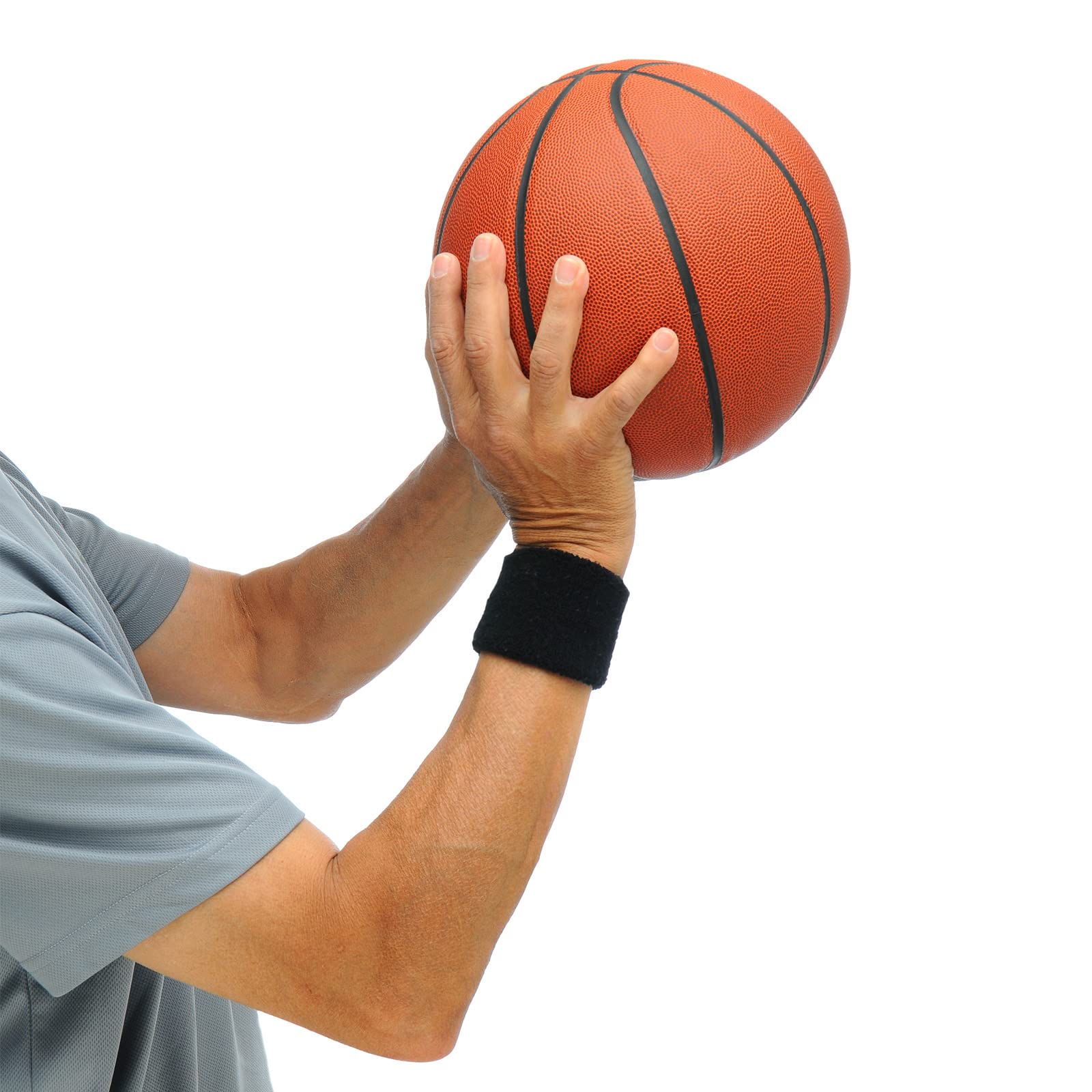 PATIKIL Lot De 6 Bracelets De Sport En Coton éponge Absorbant Pour Tennis, Basket-ball, Entraînement, Course à Pied, 8 X 5 Cm, Rouge