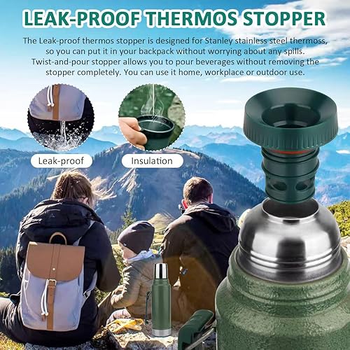 Miniatura 5 de ACP0060-632 Piezas de repuesto para tapón de botella de boca pequeña para Stanley Aladdin Tapón aislado al vacío - # 13B pre-2002 Producción