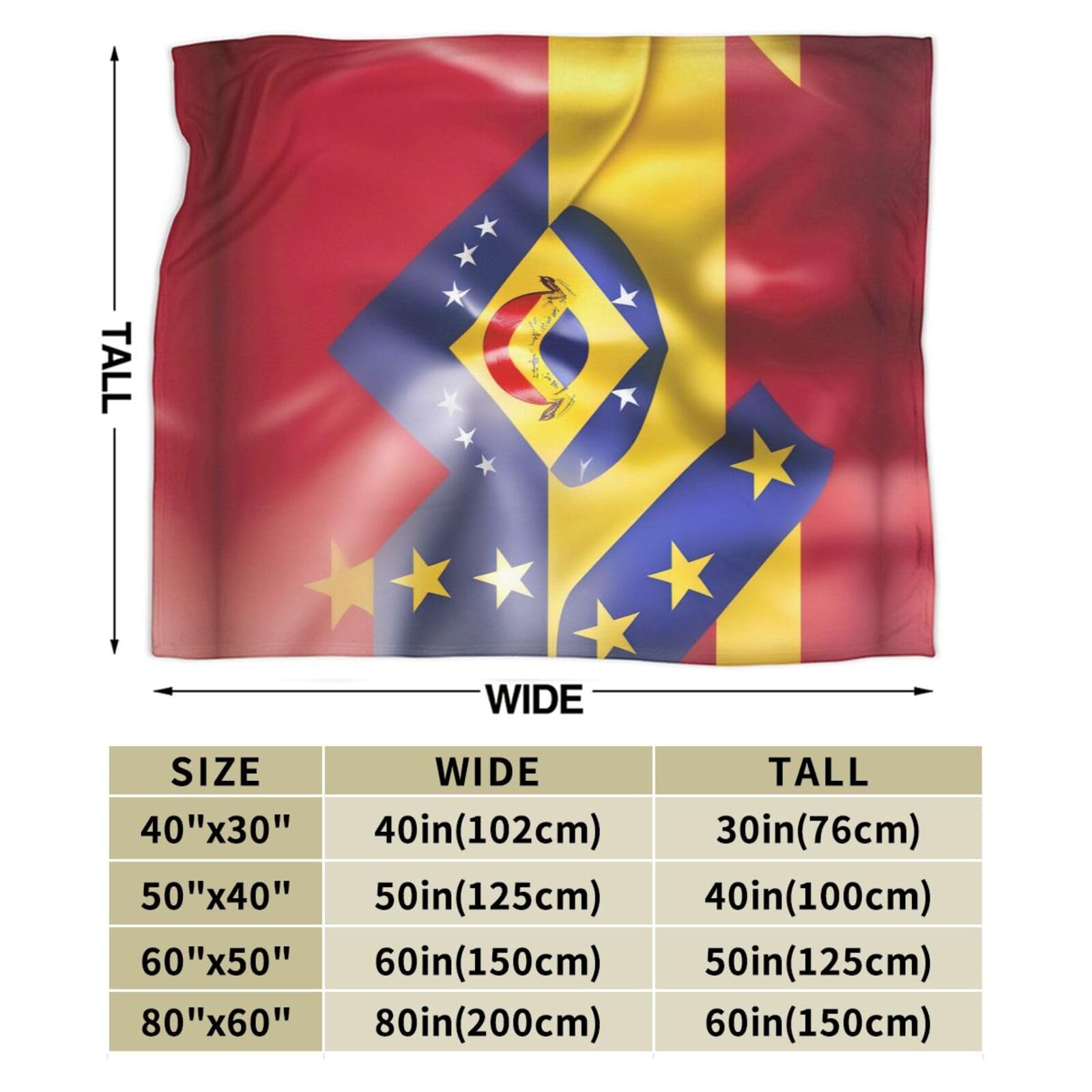 Venezuela-Flagge Decke Aus Flanell-Fleece – Weich, Warm & Reisegeeignet