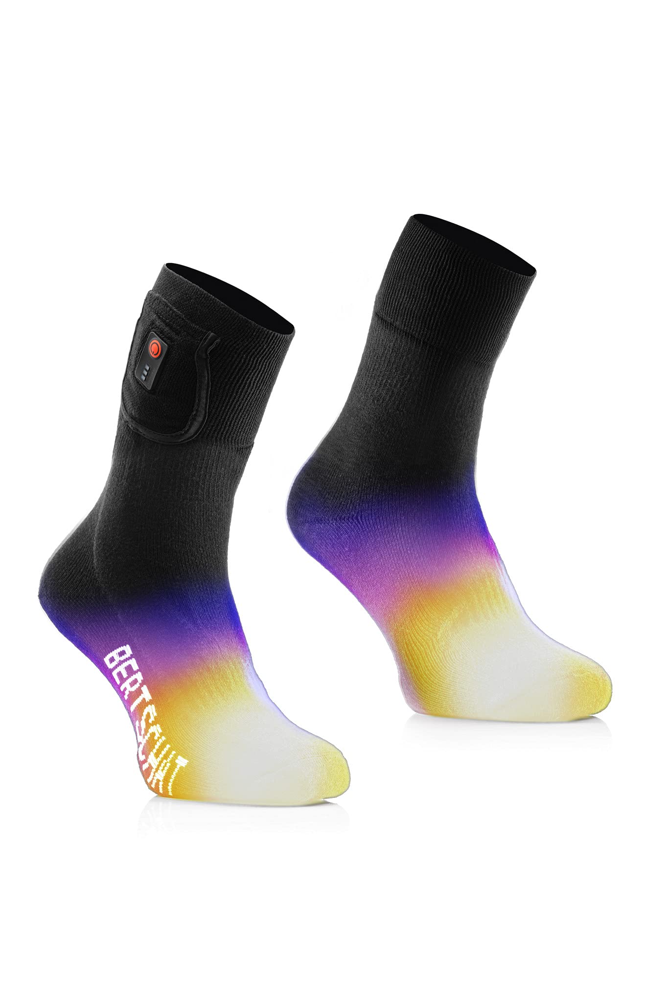 BERTSCHAT Elektrisch Beheizte Socken Hiking Edition Pro - Heizsocken für Herren und Damen - Elektrische Socken mit Wiederaufladbaren Batterien - USB aufladbar - Beheizbare socken mit Fernbedienung