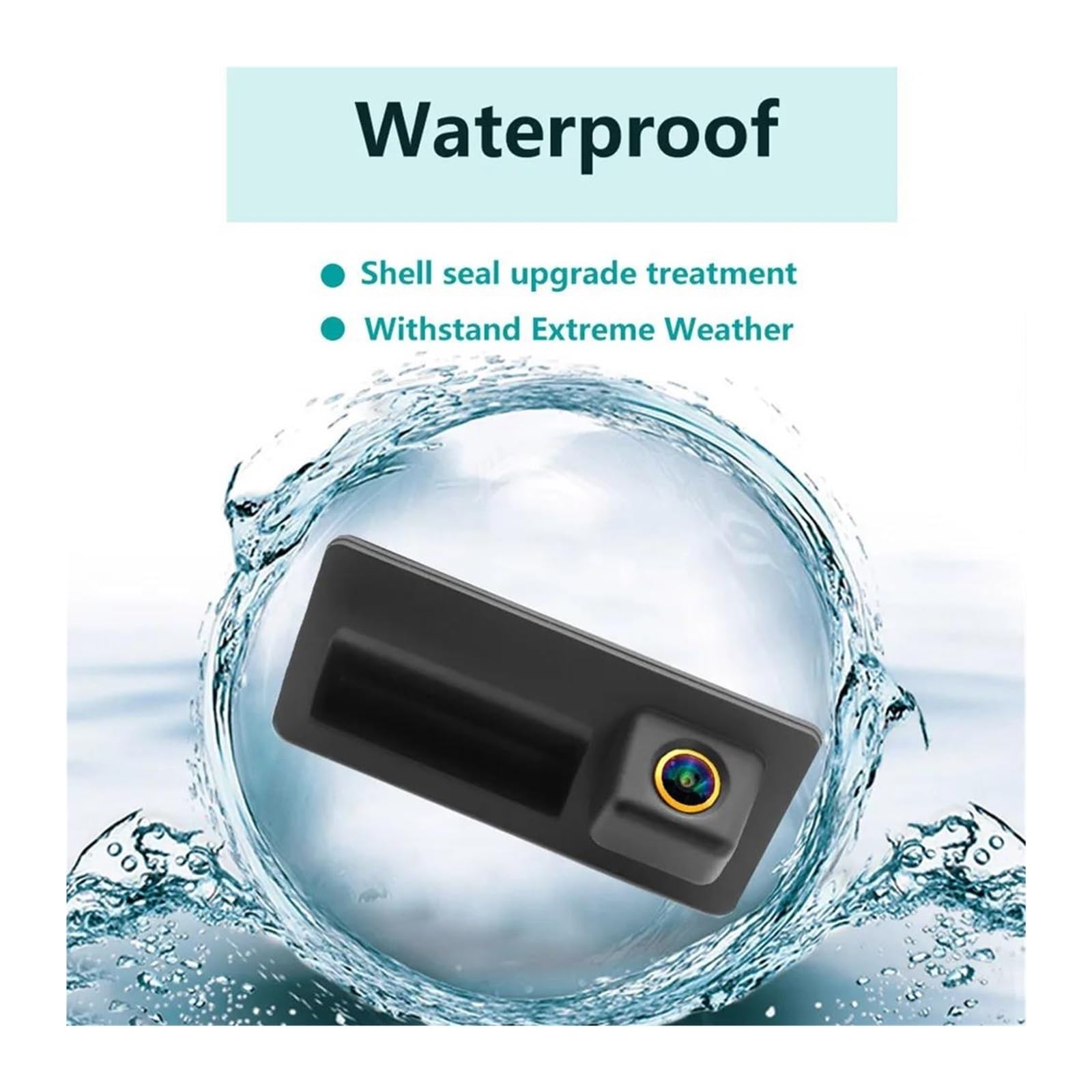 recul étanche caméra Caméra de recul 4K CCD AHD 1080P pour Coffre de Voiture, Compatible pour VW, pour Golf, pour Passat pour Tiguan