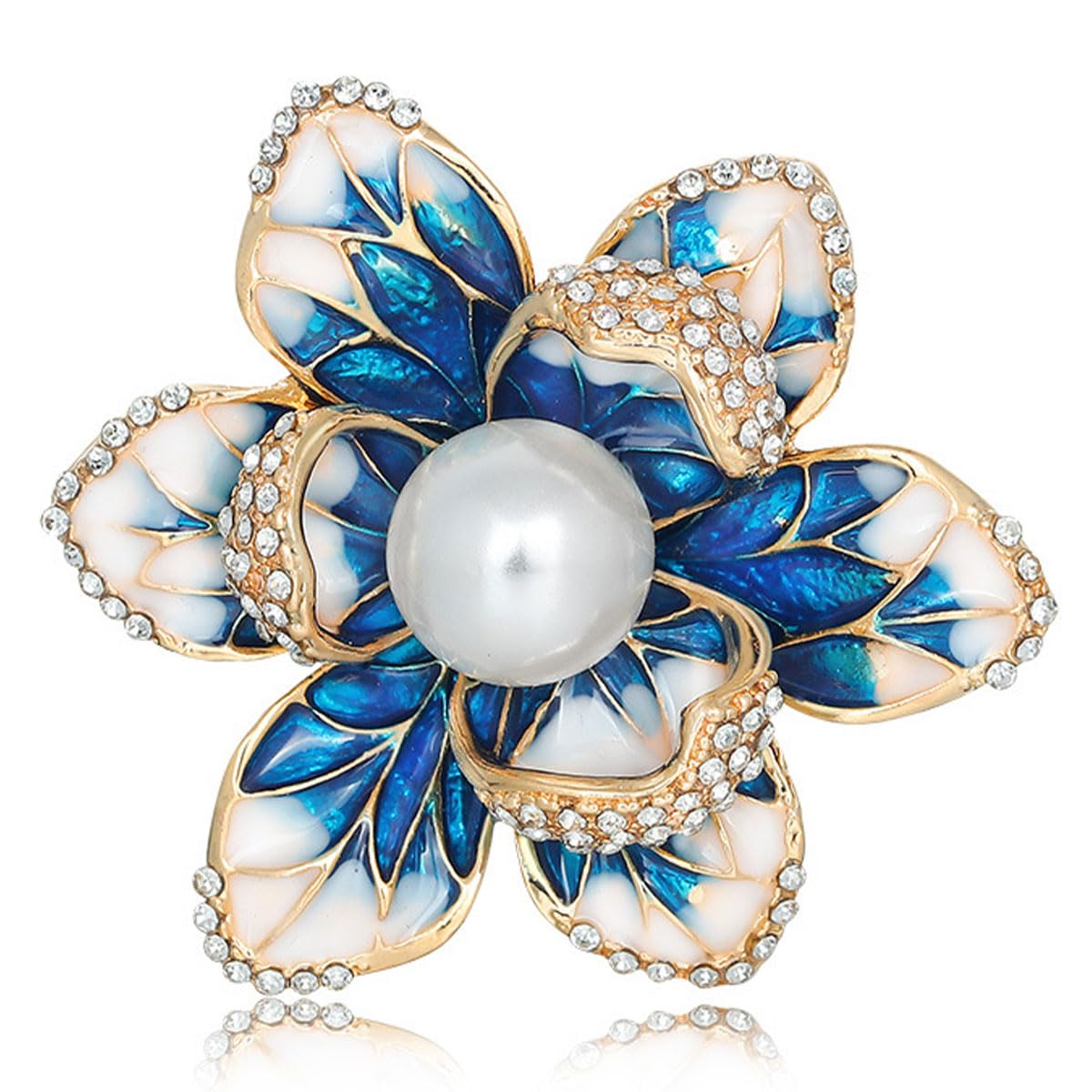 FAIRYGATE Rhinestone Brooch Clothing Jewellery Accessories Fashion Elegant Shiny Crystal Teardrop Brooches Wreath Pendent Lapel Pin，B36 — view 27