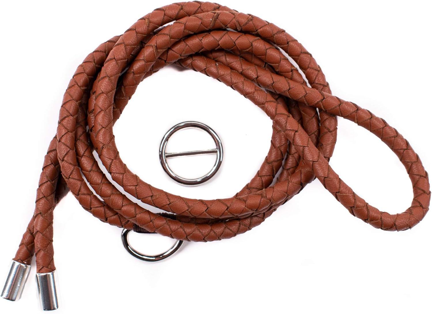 Blee-s/Zoe/Brown Leather Handknitted Shoulder Strap/Neck Lanyard with Shockproof TPU Phone Case (Compatible with Samsung Galaxy Note 9) (Silver Accessories)