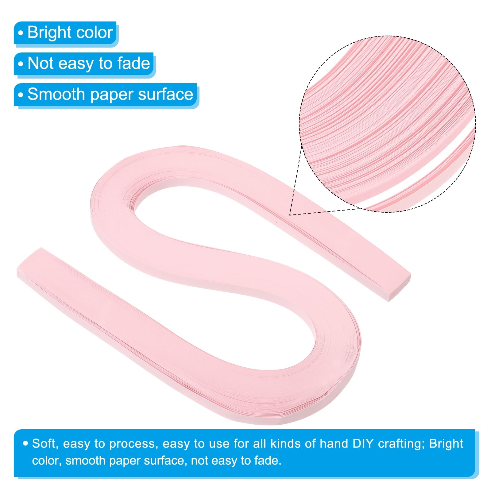 PATIKIL Quilling Strips Paper 120pcs 9/32"(7mm) 54cm Origami Paper Quilling Strip for Art DIY Hand Craft Christmas Bright Pink - Image 3