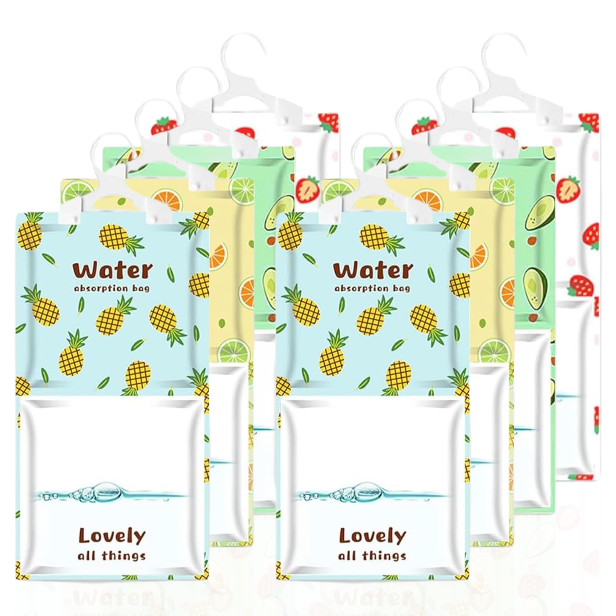 STARLUXE® - Paquete de 8 Bolsas Antihumedad para Armarios, 500 ml Cada Una - Solución Eficaz contra la Humedad y Moho en Armarios, Ropa y Baños, Bolsa Antihumedad Reciclable y de Larga Duración
