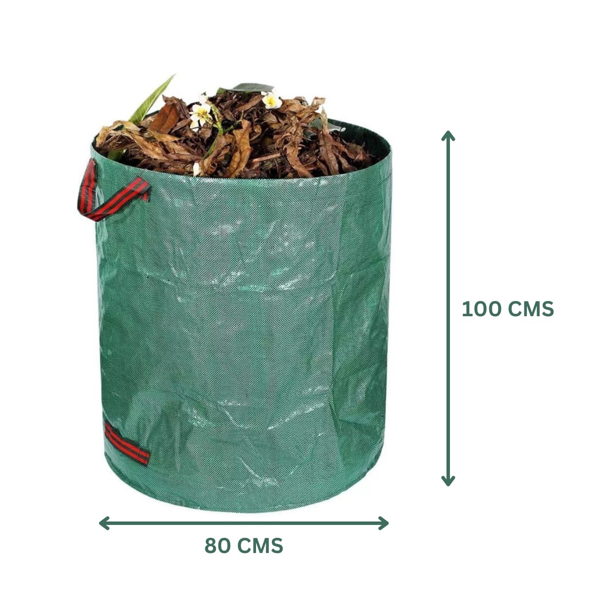 Garden Waste Bags 500L x 2 bags, Heavy Duty Resuable bags with Handles, Ideal for Garden Waste like grass, leaves debris etc free standing - Image 4