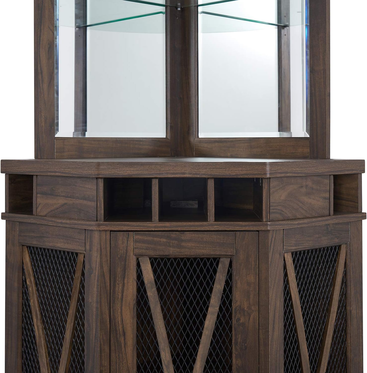 Corner Bar Unit with Built-in Wine Rack and Lower Cabinet 38 71MTz4TnbRL. AC SL1500