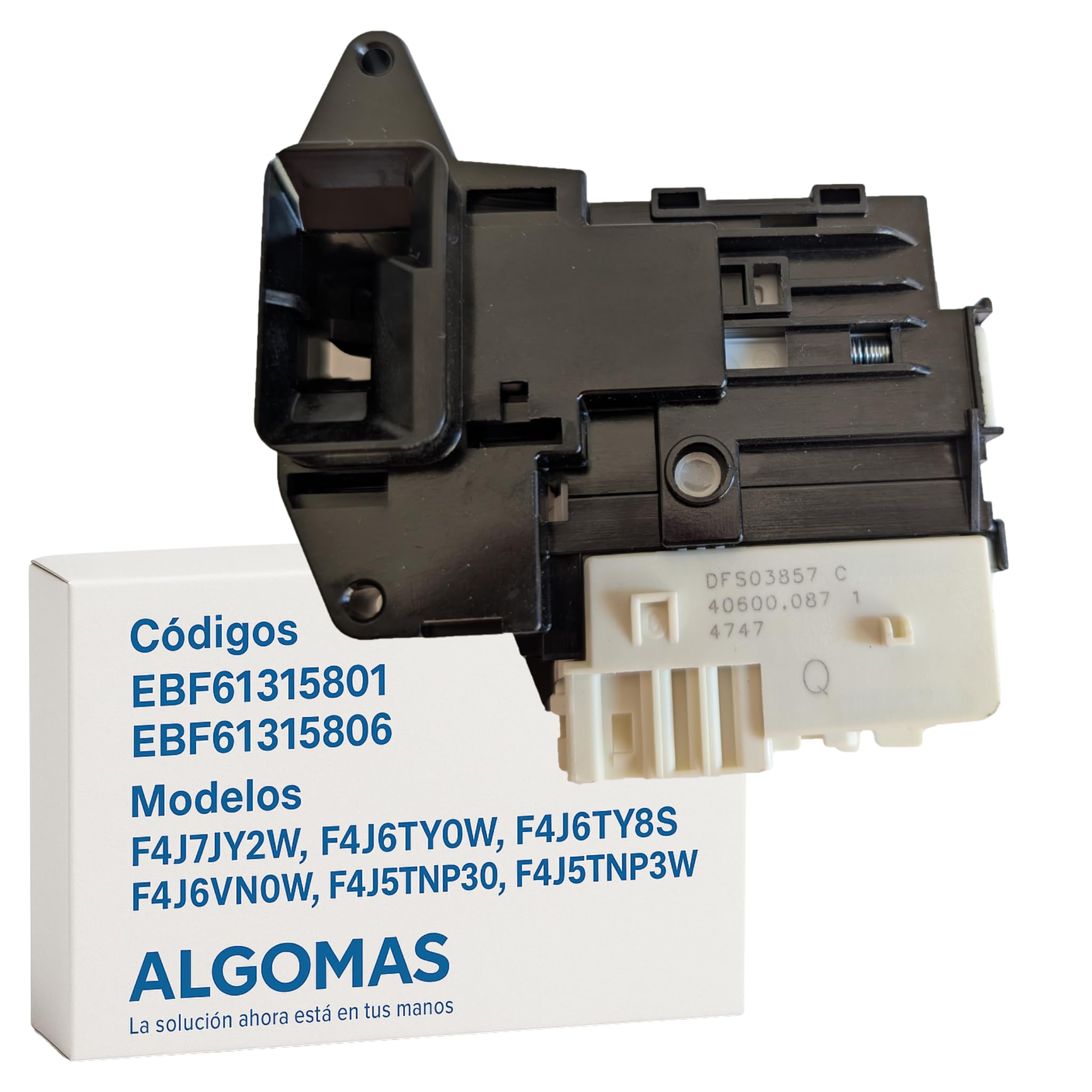 ALGOMAS® Washing Machine Door Lock Fits LG | Door Blocks | Codes EBF61315801, EBF61315806, EBF62534402 | Models F4J7JY2W, F4J6TY0W, F4J6TY8S, F4J6VN0W [Energy Class A+++]