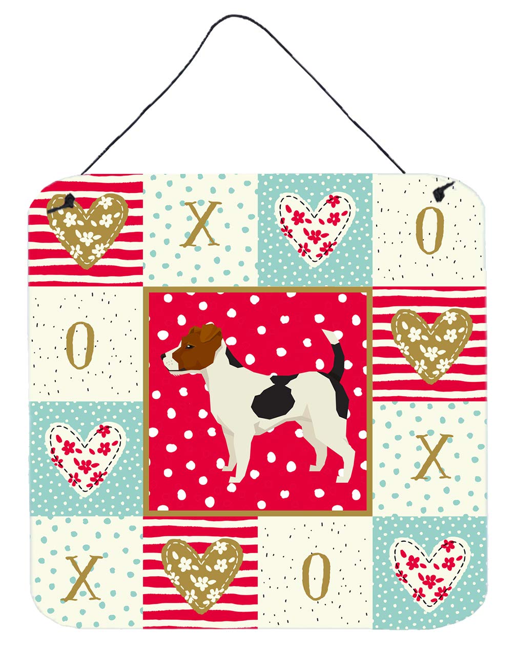 Jack Russell Terrier Love plaque à suspendre pour accueillir vos invités avec style