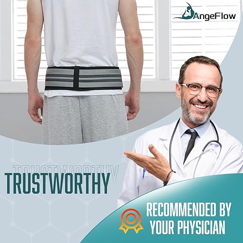 Miniatura 7 de Cinturón sacroilíaco para mujeres y hombres  Cinturón de articulación SI utilizado para aliviar la ciática, articulaciones, pelvis, espalda baja,