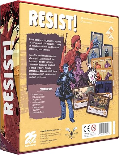 Miniatura 5 de 25th Century Games Resist!, Solo Solo Histórico Juego de Estrategia de Cartas Temáticas de Guerra