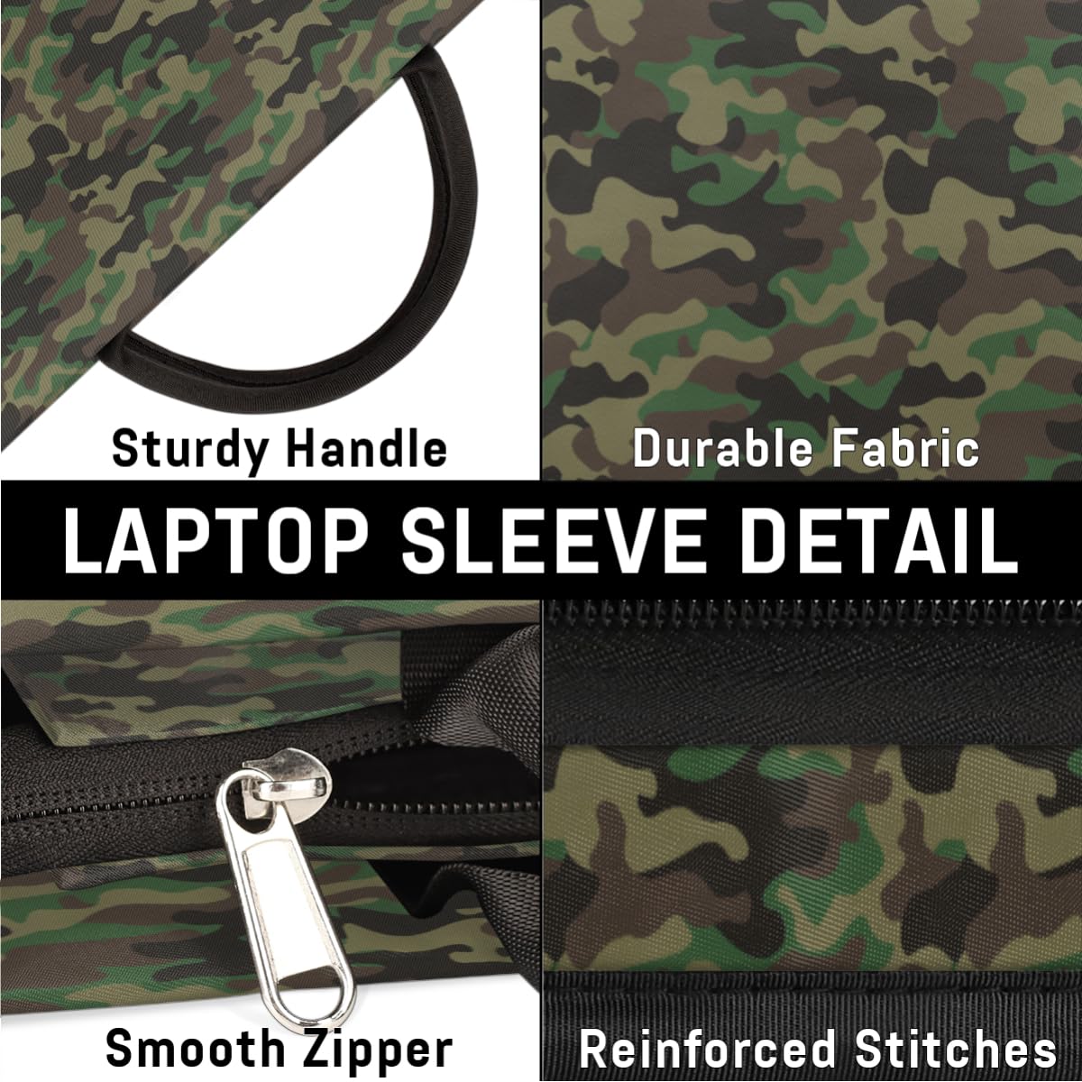 Skin universelle pour ordinateur portable 13 – Camouflage vert | Coque protectrice, durable et unique en vinyle | Facile à appliquer, à enlever et à