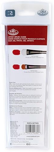 Miniatura 8 de Royal & Langnickel, Zen Series 83, juego de 5 cepillos, mango estándar, filamento sintético, cabello natural, limpiador rígido 2, 8, 14, fregador,