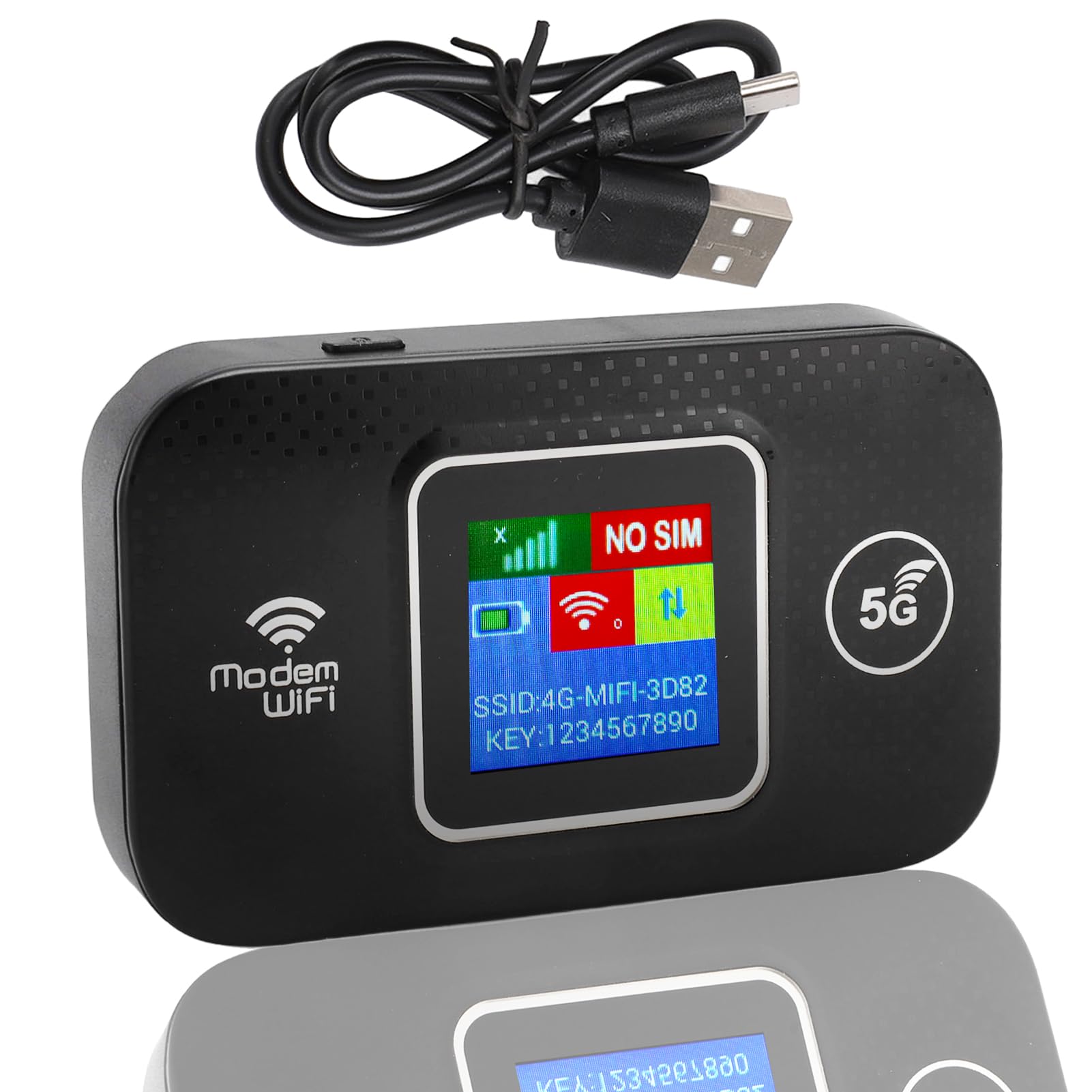 Mobilny hotspot Wi-Fi Culnflun 4G LTE, przenośna i stabilna prędkość Internetu z kolorowym ekranem o wysokim poziomie bezpieczeństwa z gniazdem karty SIM, router Wi-Fi dla Europy
