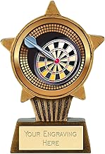 TROPHIESPLUSMEDALS Darts Mini Star Trophy – 10cm Resin Small Award for Darts Competitions, Pub Leagues, School & Club Events | Personalised Darts Trophy Cup | Perfect Mini Sporting Awards