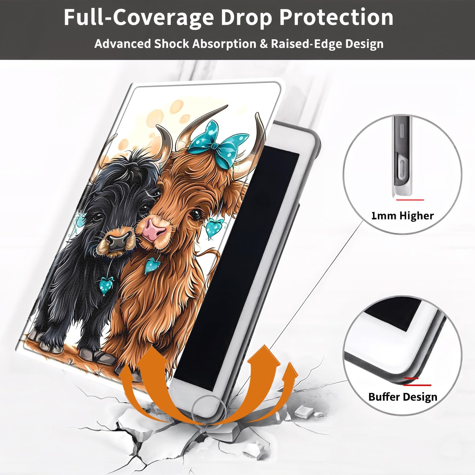 Funda para tablet Amazon Kindle Fire HD 10 (10.1 pulgadas, versión 2015/2017/2019), funda ligera de piel sintética con encendido y apagado automático, a prueba de golpes, duradera funda multiángulo