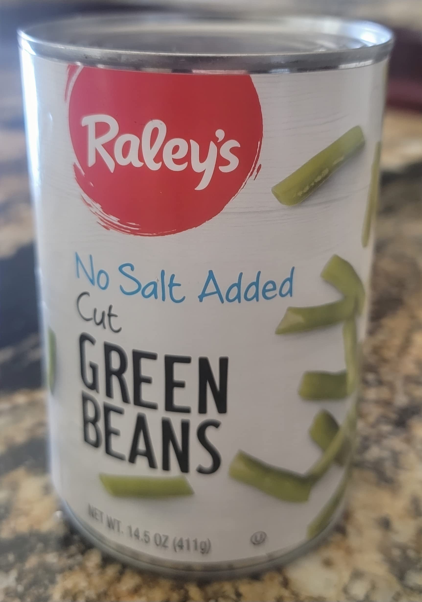 Raley's Cut Green Beans | No Salt Added - Low Sodium | 12 Pack of 14.5 Ounce Cans | US Grown