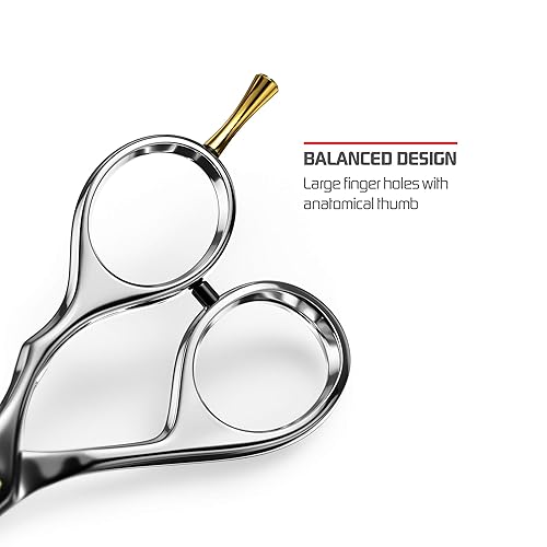 Miniatura 9 de Suvorna Tijeras de barba y bigote para hombres, tijeras de aseo de 5 pulgadas para recortar, cortar y dar forma al vello facial, tijeras de corte de