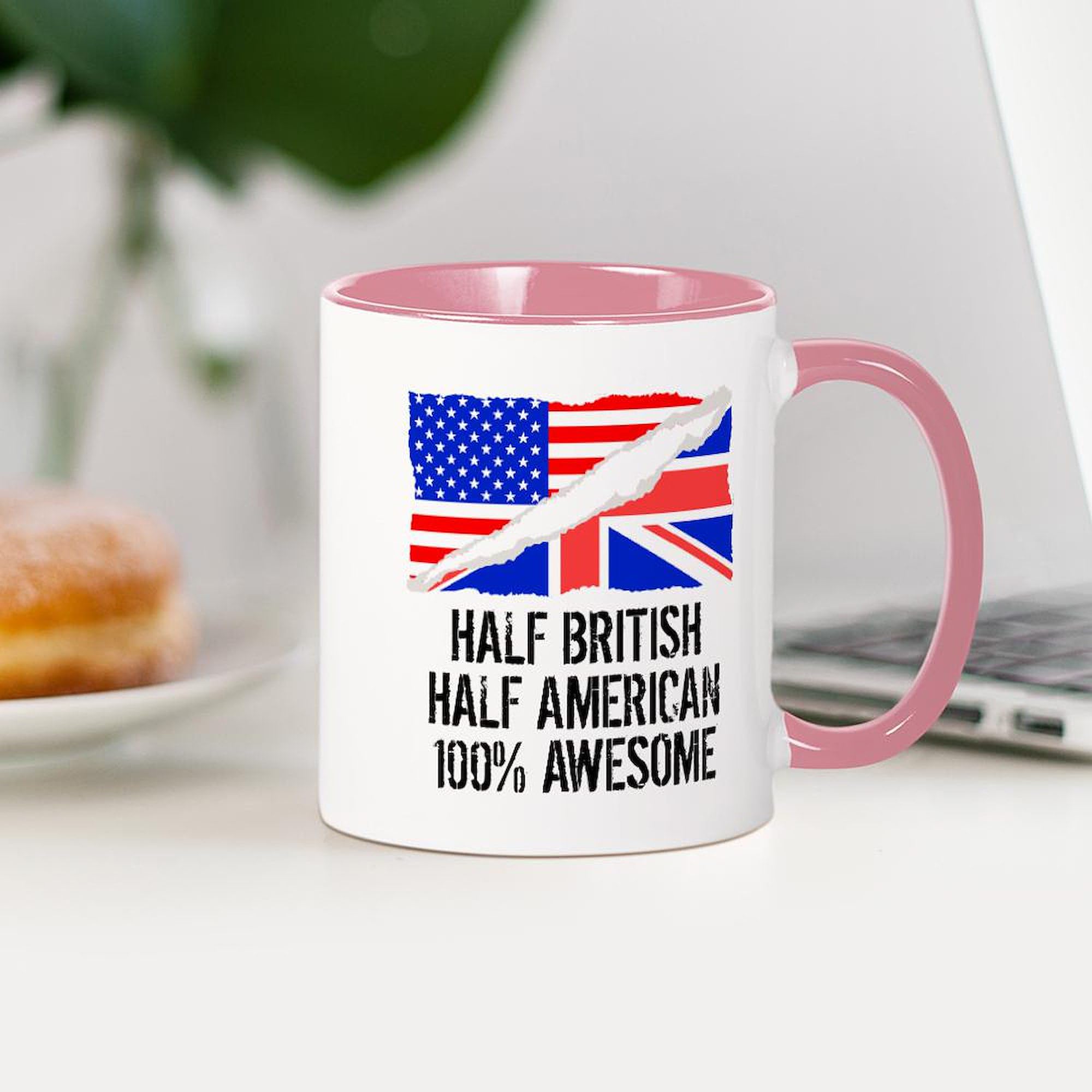 CafePress Half British Half American Awesome Mugs 11 oz (325 ml) Ceramic  Coffee Mug : Amazon.co.uk: Home & Kitchen