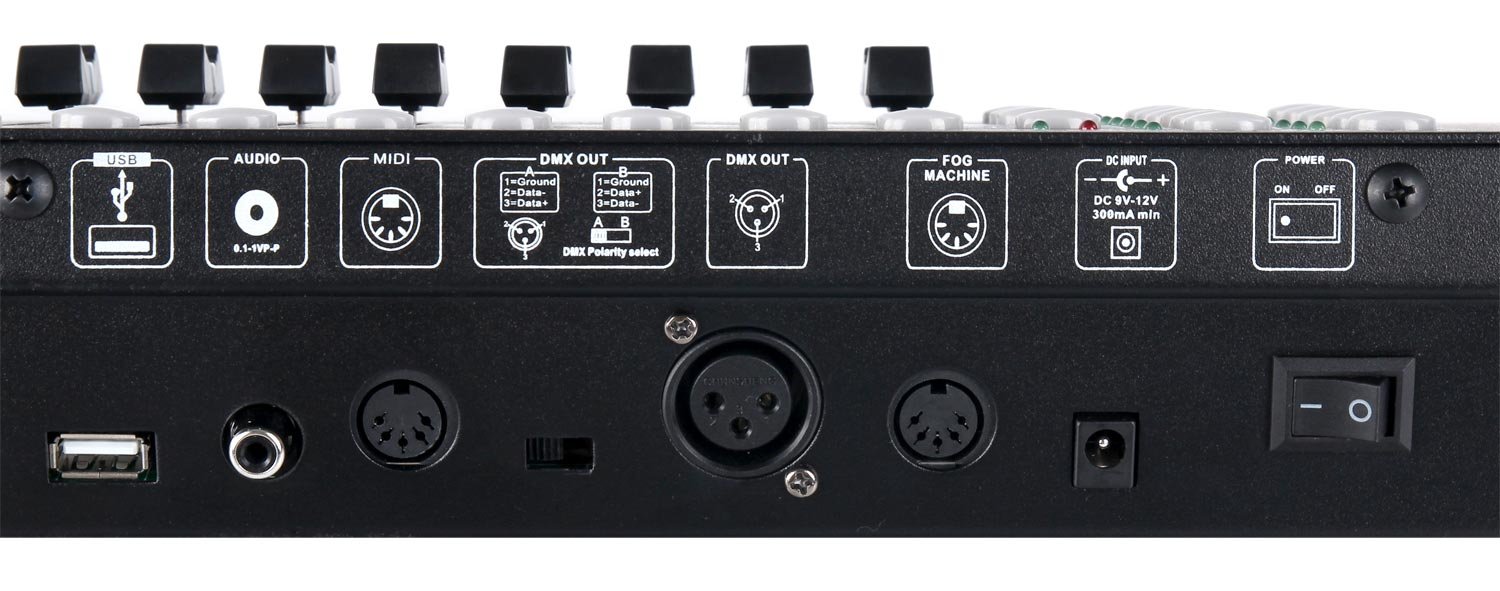 Showlite Master Pro Controller DMX 192 Canali (per controllo luci professionale, connessione USB per salvataggio dati, max. 240 memorie scena, ingresso Midi: interfaccia standard a 5 poli)