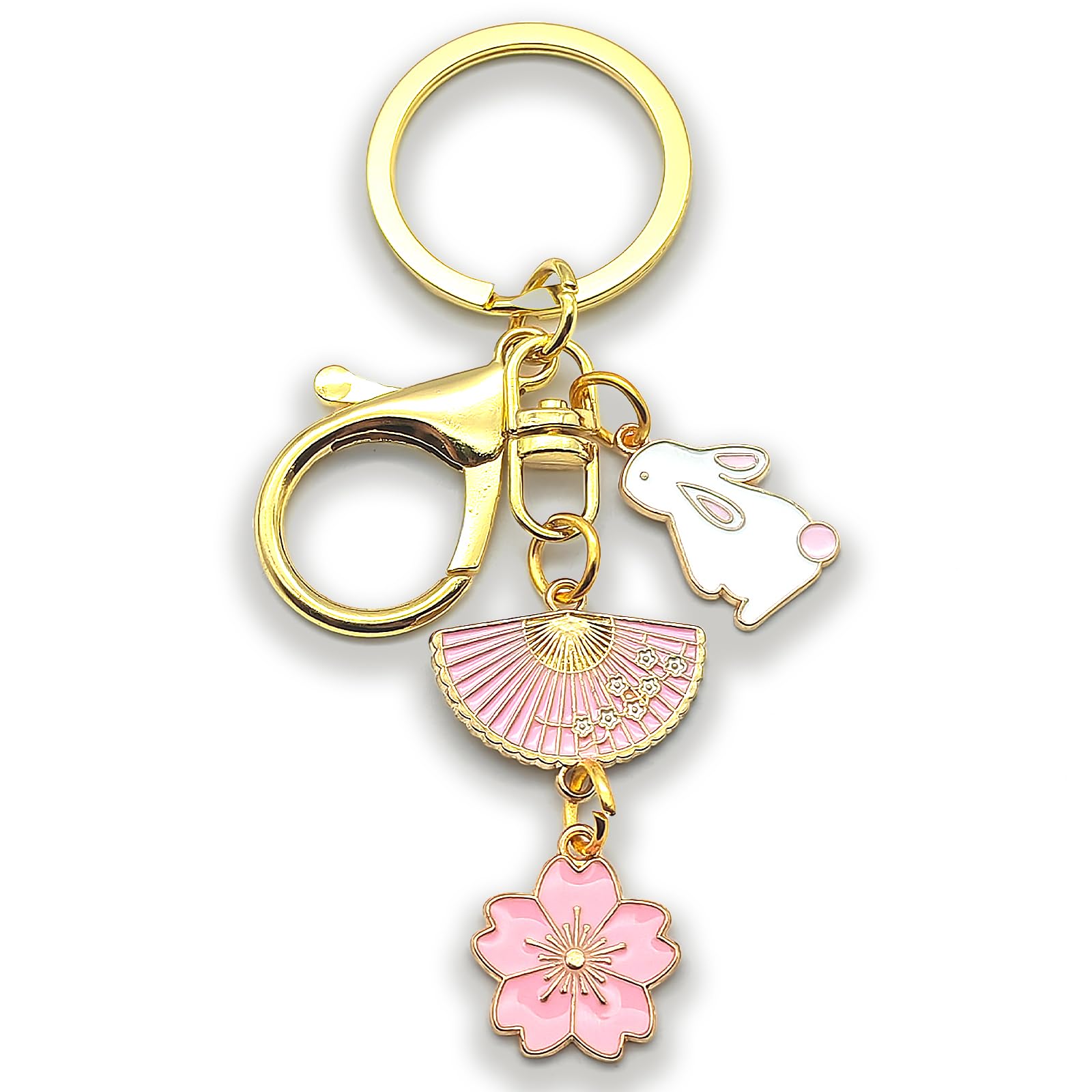 Zynara Hase Glücksbringer Schlüsselanhänger, Geschenk zur Einschulung, Geburtstag, Ostergeschenke für Mädchen