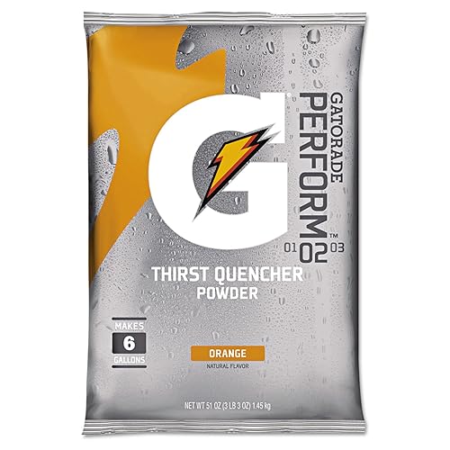 Gatorade 03968 Original Mezcla de Bebida en Polvo Naranja 51oz Paquetes 14Cartón
