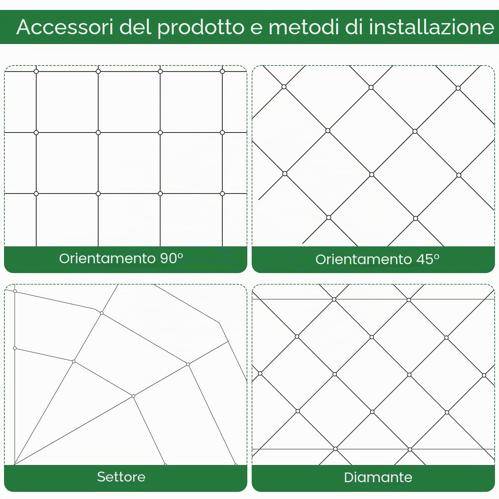 Supporto per piante rampicanti 24 m, kit completo in acciaio inossidabile T316 con 16 supporti da parete e corda da 3 mm