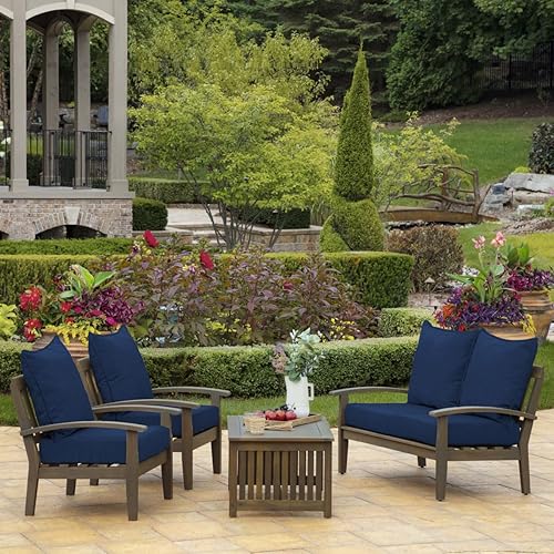 Miniatura 3 de Arden Selections Juego de cojines de sofá biplaza para exteriores 46 x 26, Leala gris piedra