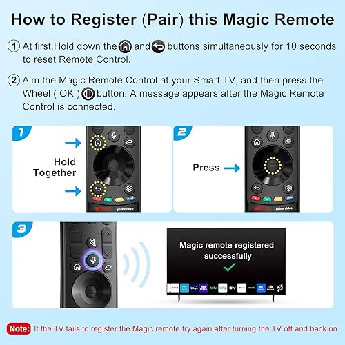 Miniatura 5 de Reemplazo para control remoto LG Magic con puntero y función de voz, AN-MR23GA para LG TV Magic Remote, compatible con LG Smart TV 2023, OLED B3,