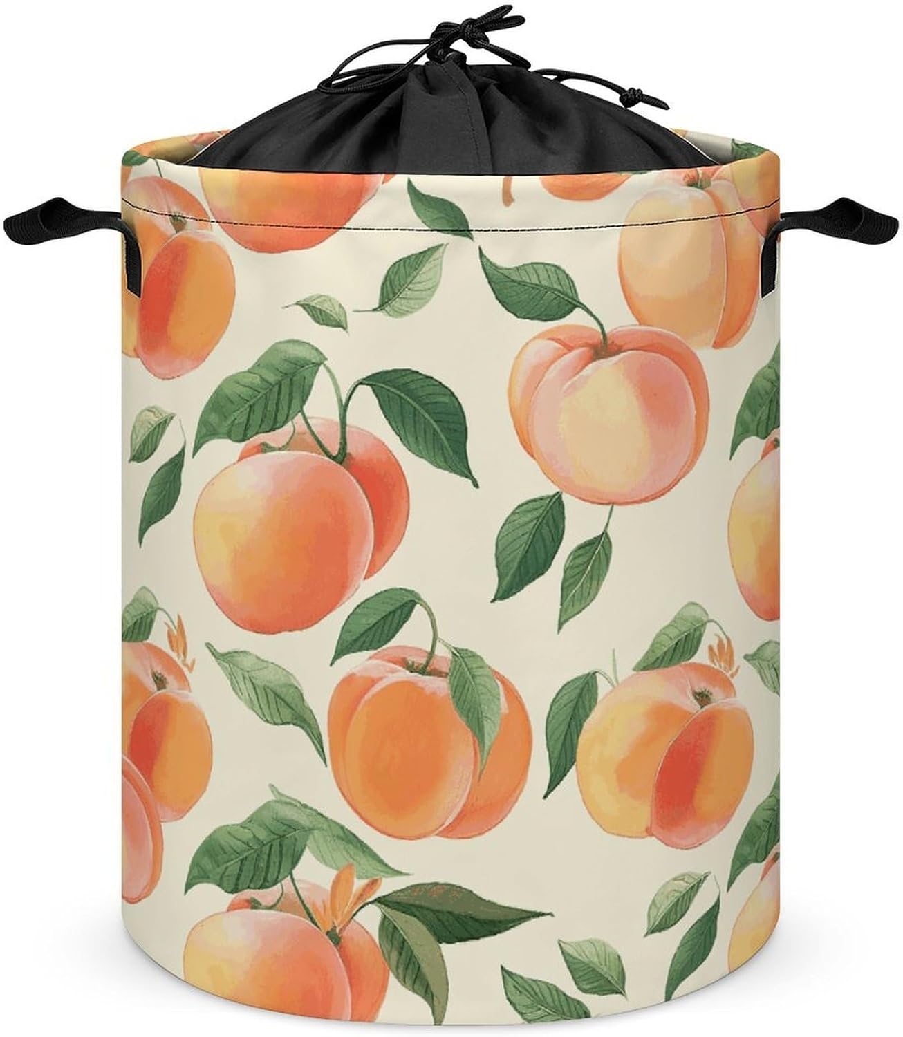 Peach Laundry Basket Collapsible Clothes Hamper with Reinforced Handles Large Capacity Waterproof Laundry Bag Freestanding Laundry Hamper for Bedroom Bathroom