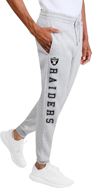 Close-up of the fabric texture on Ultra Game Men's NFL Official Super Soft Game Day Jogger Sweatpants.