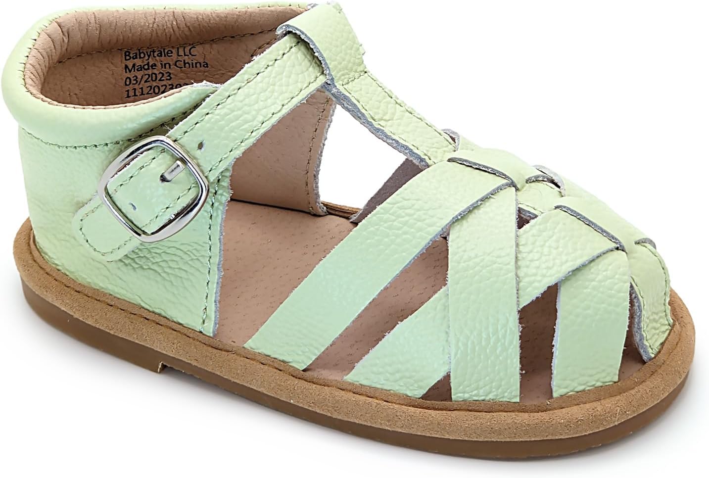 思わず買いたくなる！Babytale 本革クローズドトゥガールズサンダル。幼児/小さなお子様用。 ヘビーデューティー