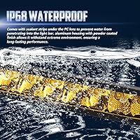 Vista 5 de Barra de luz LED amarilla de 12", combo de foco y luz de inundación con haz Led para luz antiniebla