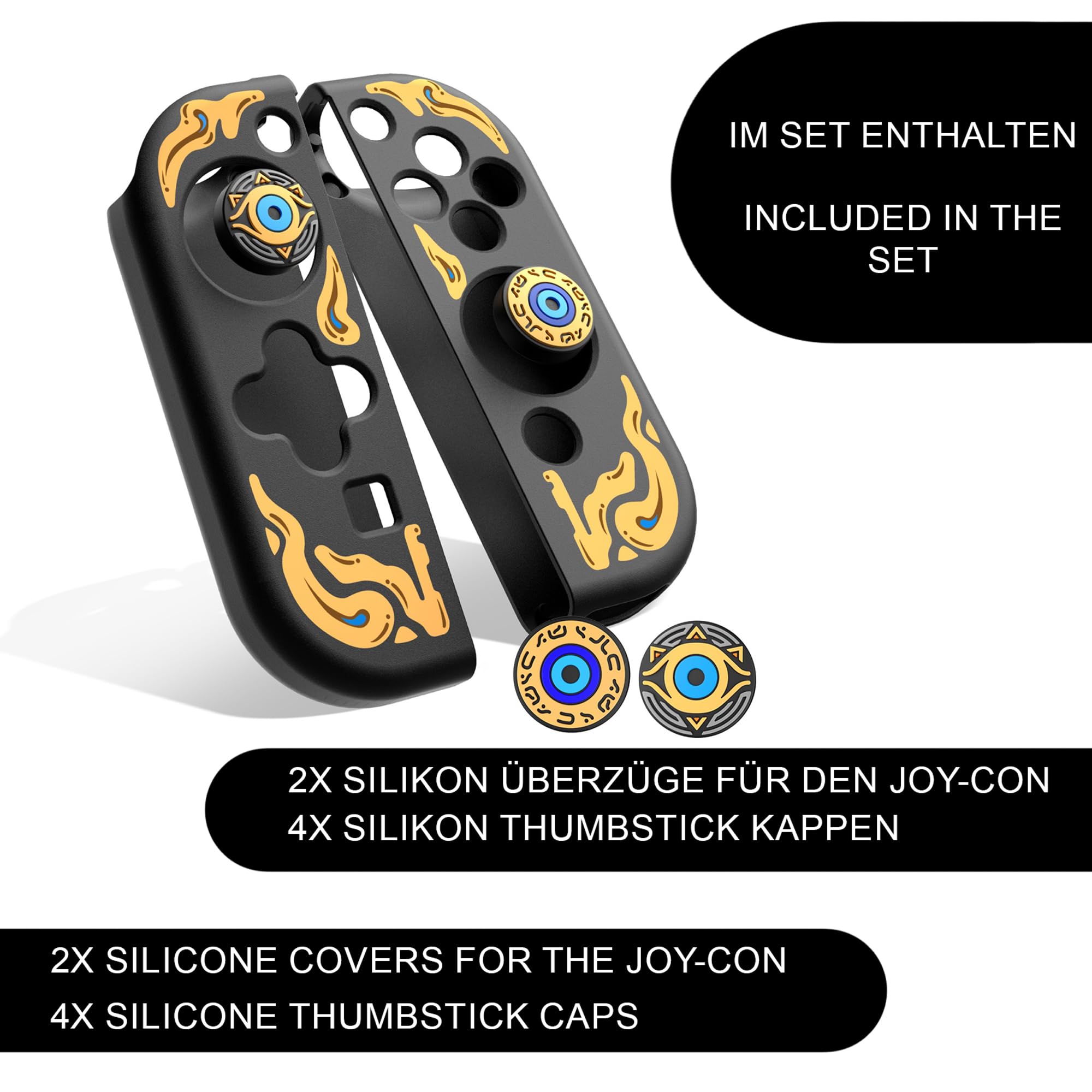 MatoSan Switch Joy Con Custodia per Switch Joy Con Controller, Silicone Grip Skin Cover Case per Controller Joycon, Custodia in silicone con tappi Joystick, accessori da