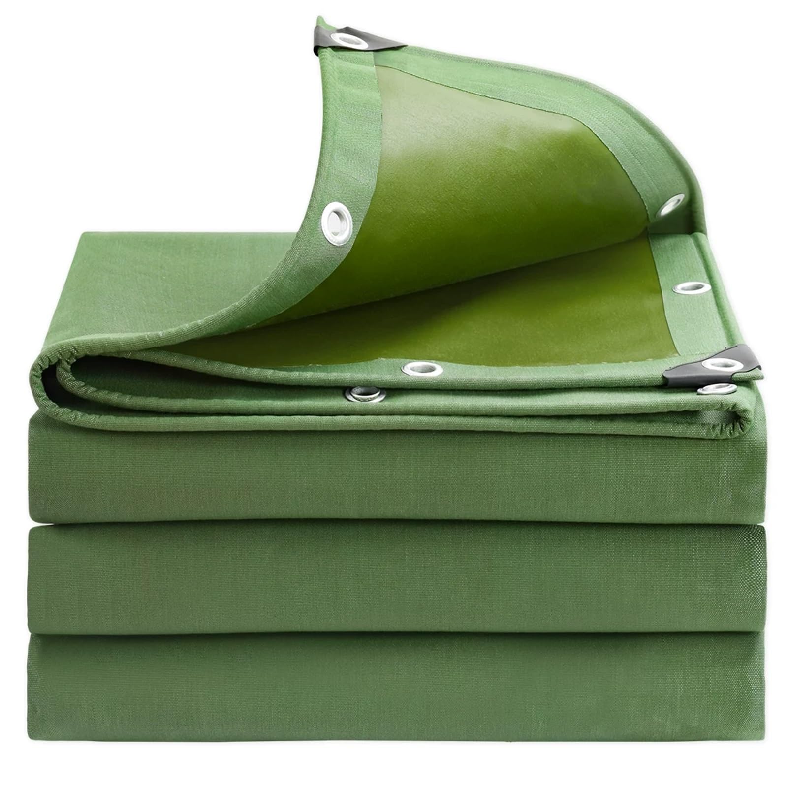 Green Tarpaulin Sheet 1.2x1.8m 1.5x2m 2x3m 3x4m Heavy Duty Canvas Tarps Waterproof Ground Sheet Multipurpose Tarp Covers for Furniture Shed(1.2x1.8m(3.9ftx5.9ft))