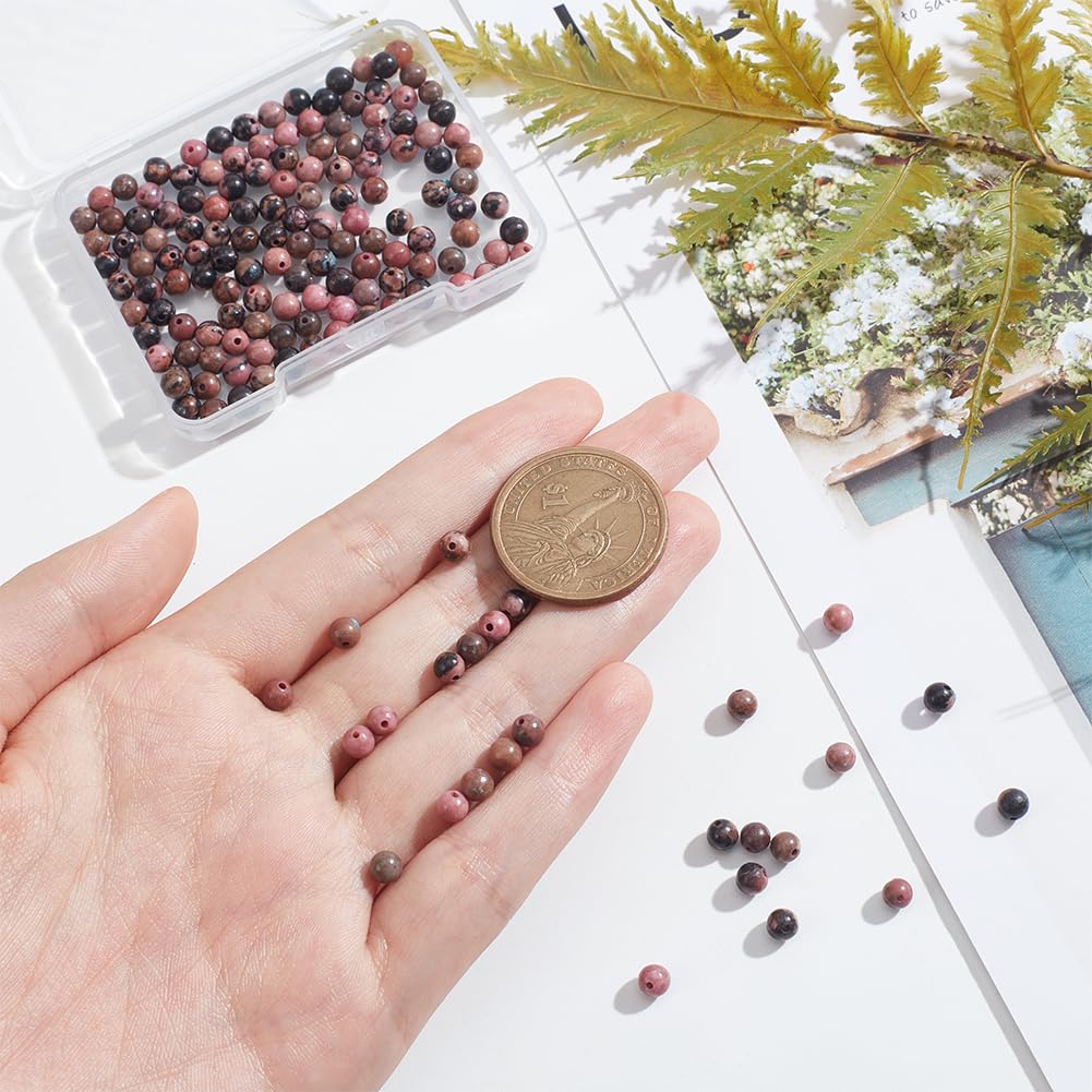 Pietra Naturale 8mm Rhodonite Rotondo Cristallo Energia Pietra