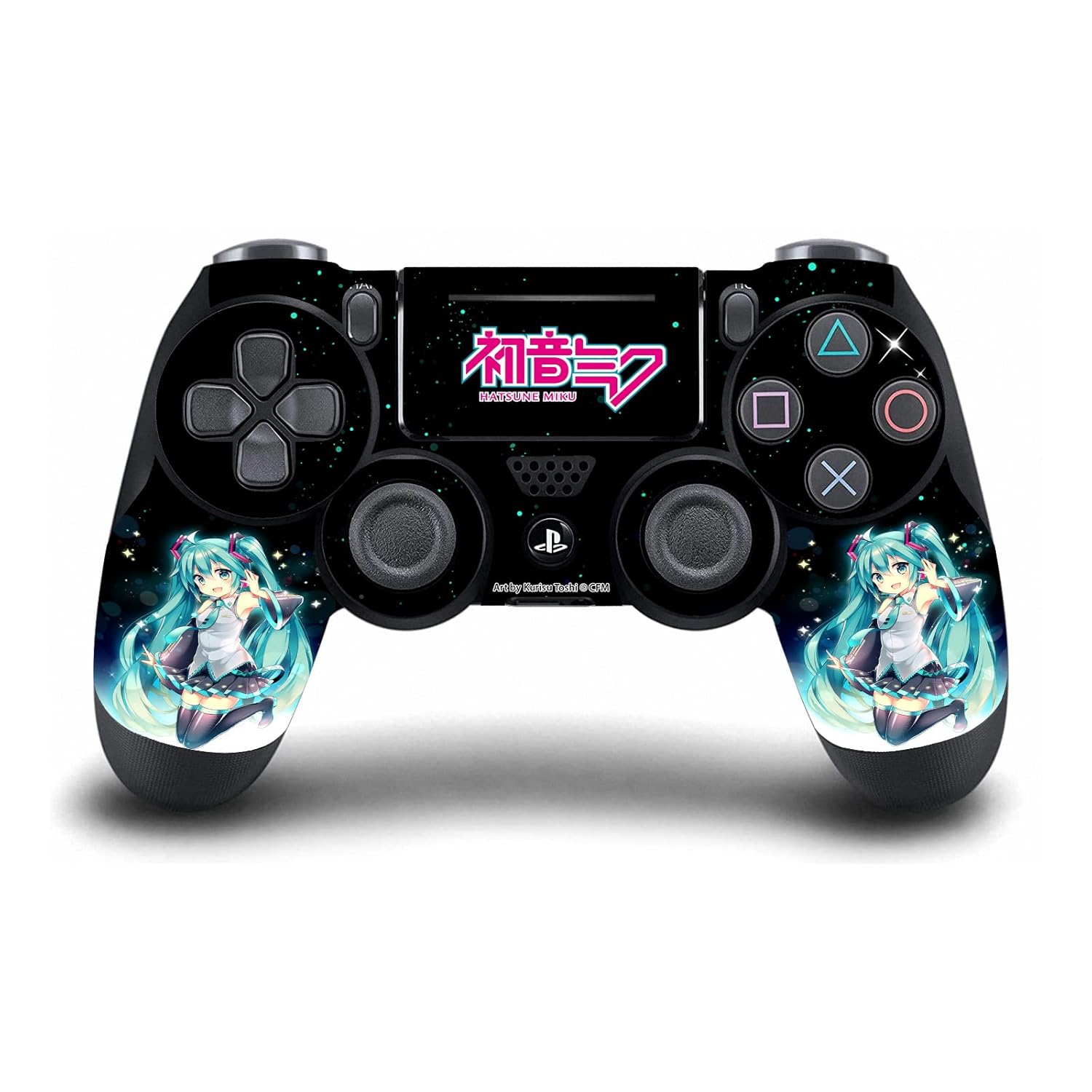 Head Case Designs Officially Licensed Hatsune Miku Night Sky Graphics Vinyl Sticker Gaming Skin Decal Cover Compatible With Sony PlayStation 4 PS4 Console and DualShock 4 Controller Bundle