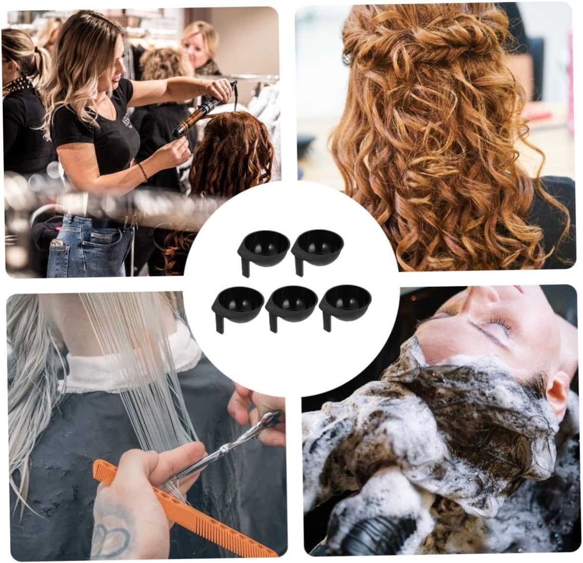 SAFIGLE 10pcs Hair Dye Bowls Professional Mixing Bowls for Hair Color Portable and Easy to Clean Hairdressing Tool for Salon and Home Use