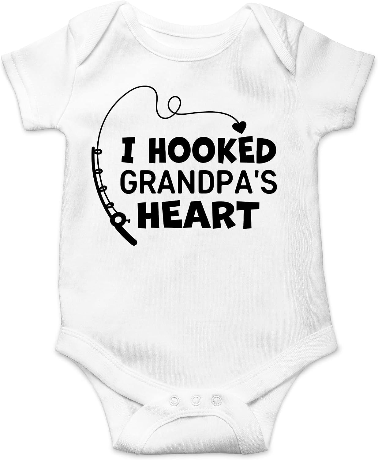 CBTwear I Hooked Grandpa Heart Baby Bodysuit Infant Outfit