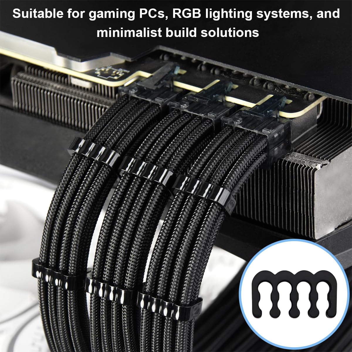 Peine para cables de PC Kit 32 piezas Gestión de cables PSU modular 12+4P 16P 24P 8P 6P 4P