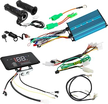 36V 48V 60V 72V Brushless DC Motor Speed Controller with LCD Display, Key Lock & Twist Throttle, 2500W5000W Electric Scooter Controller for Go Kart ATV UTV Golf Cart Buggy Quad Lawn Mower 4 Wheeler
