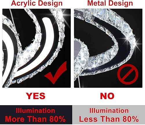 Miniatura 9 de CXGLEAMING Candelabros modernos LED de techo, 3 anillos, lámpara colgante de techo ajustable para sala de estar, comedor, dormitorio, pasillo, base