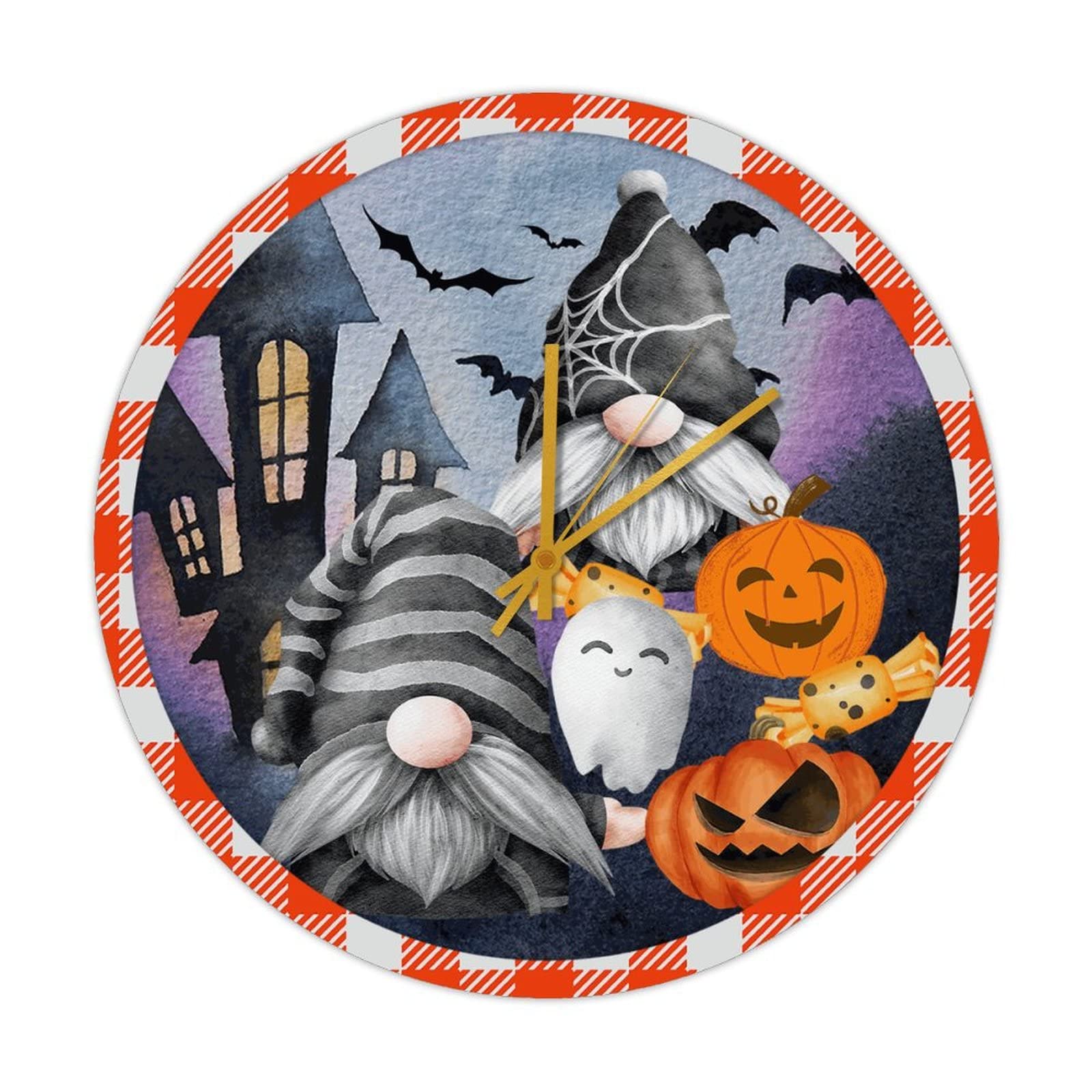 Horloge en bois de qualité style rétro camion automne 38cm
