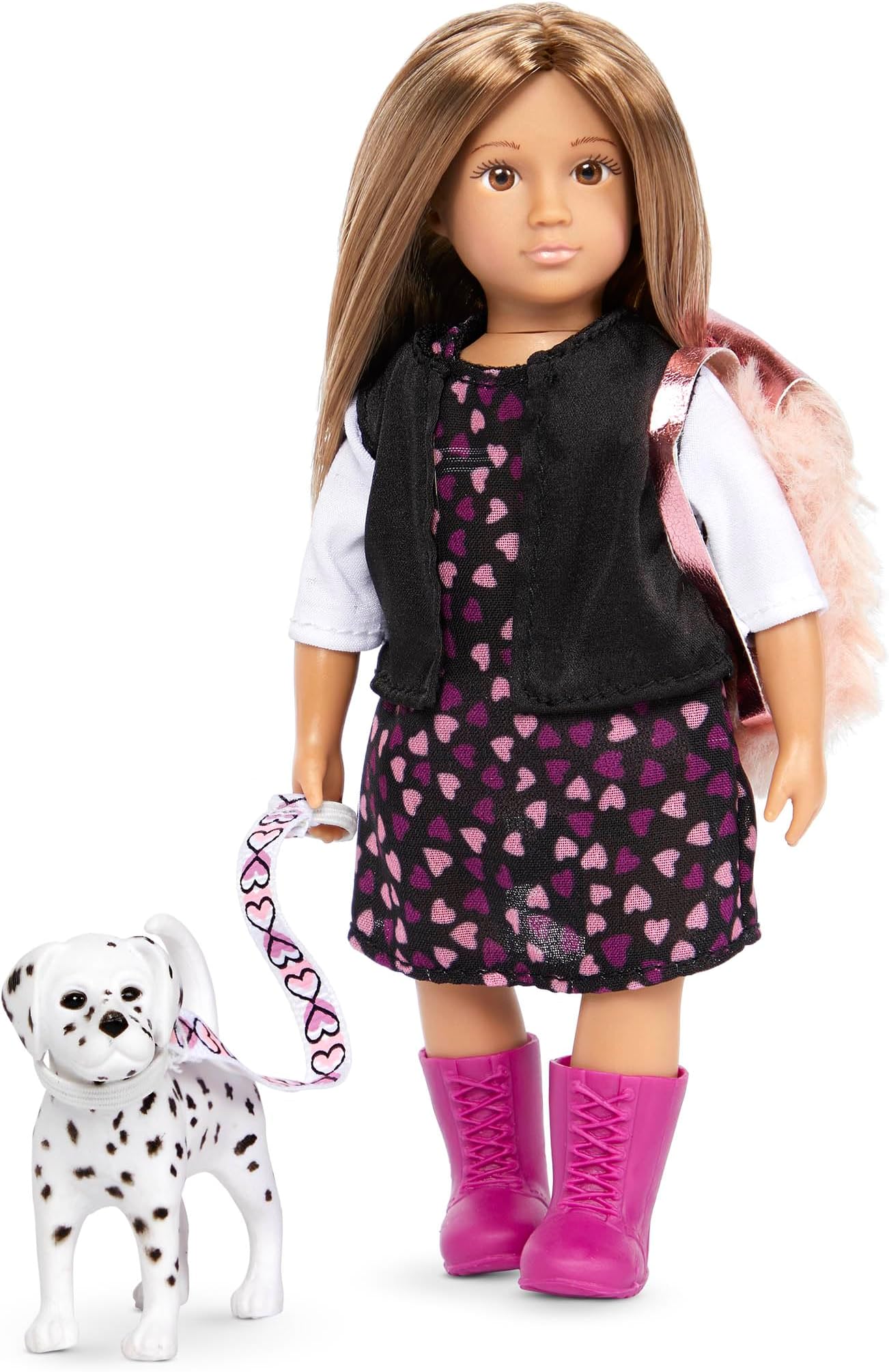 Mini Doll & Toy Dog – 6-Inch Doll & Puppy – Play Set with Outfit, Animal & Accessories – Playset for Kids – 3+ Years– Gia & Gunner