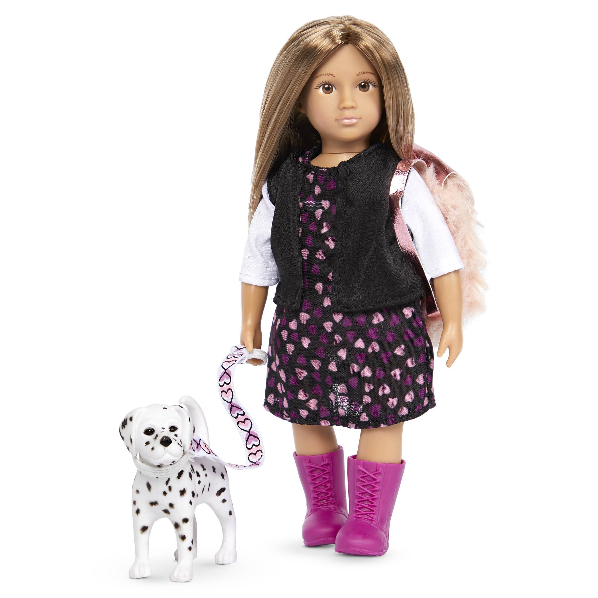 Mini Doll & Toy Dog – 6-Inch Doll & Puppy – Play Set with Outfit, Animal & Accessories – Playset for Kids – 3+ Years– Gia & Gunner