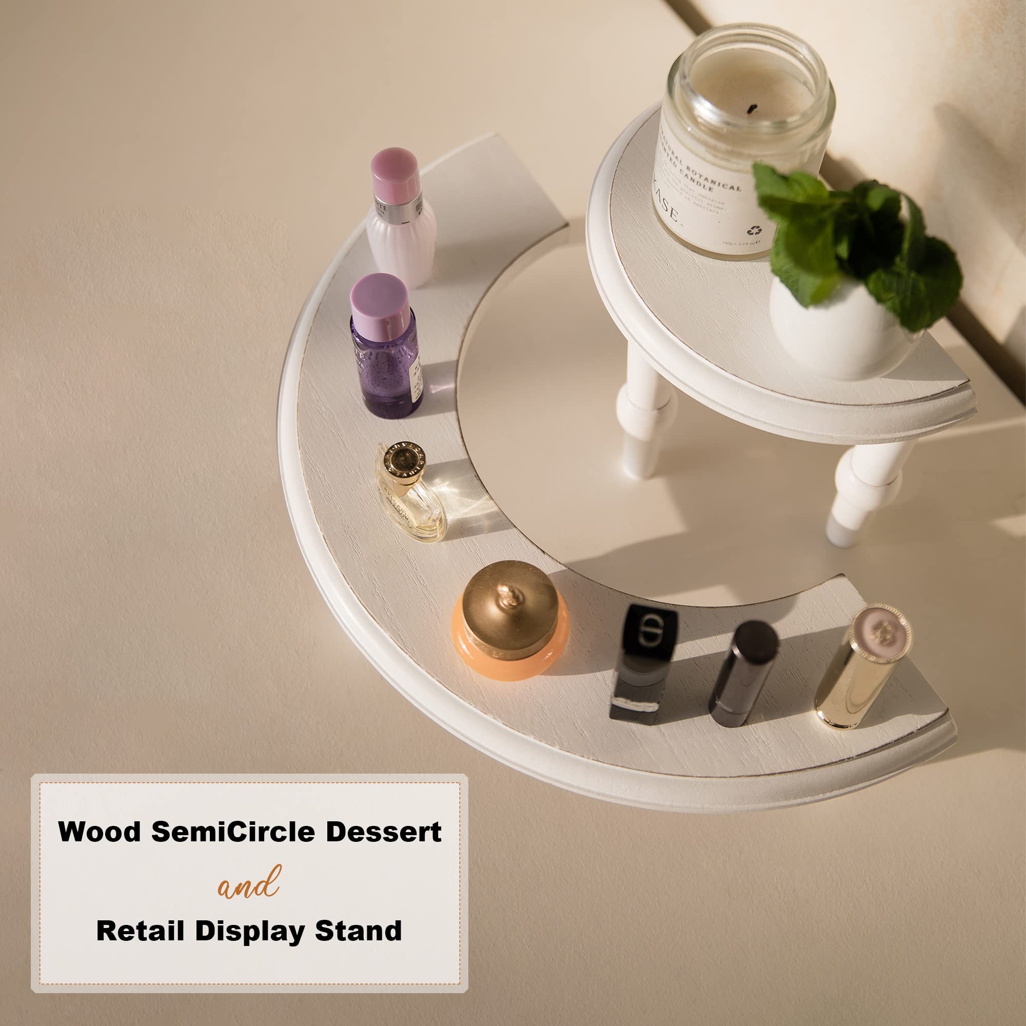 Defined Deco 2-Tier Wood Riser,Rustic Wood Display Risers for Decor ...