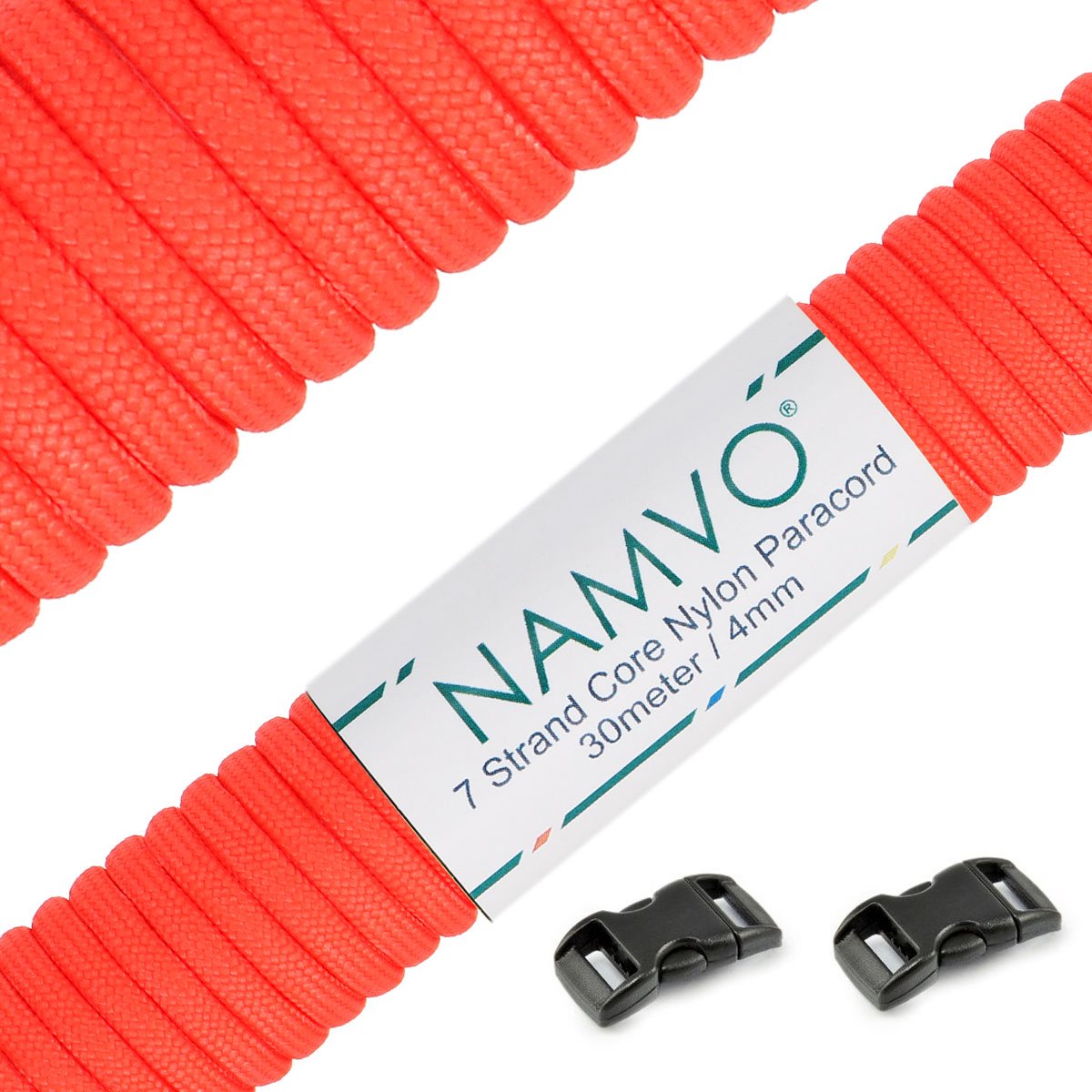 Namvo 550 Paracord Mil Spec Type III 7 Strand Parachute Cord Total Length 100ft/30 Meters Solid Color — view 24